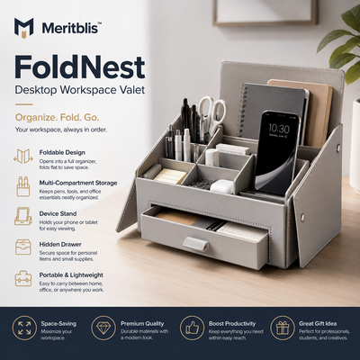 Meritblis™ FoldNest Desktop Workspace Valet