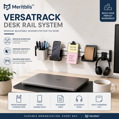 Meritblis™ VersaTrack Desk Rail System